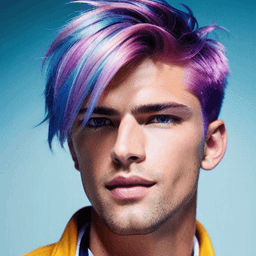 Short Rainbow Hairstyle profile picture for men
